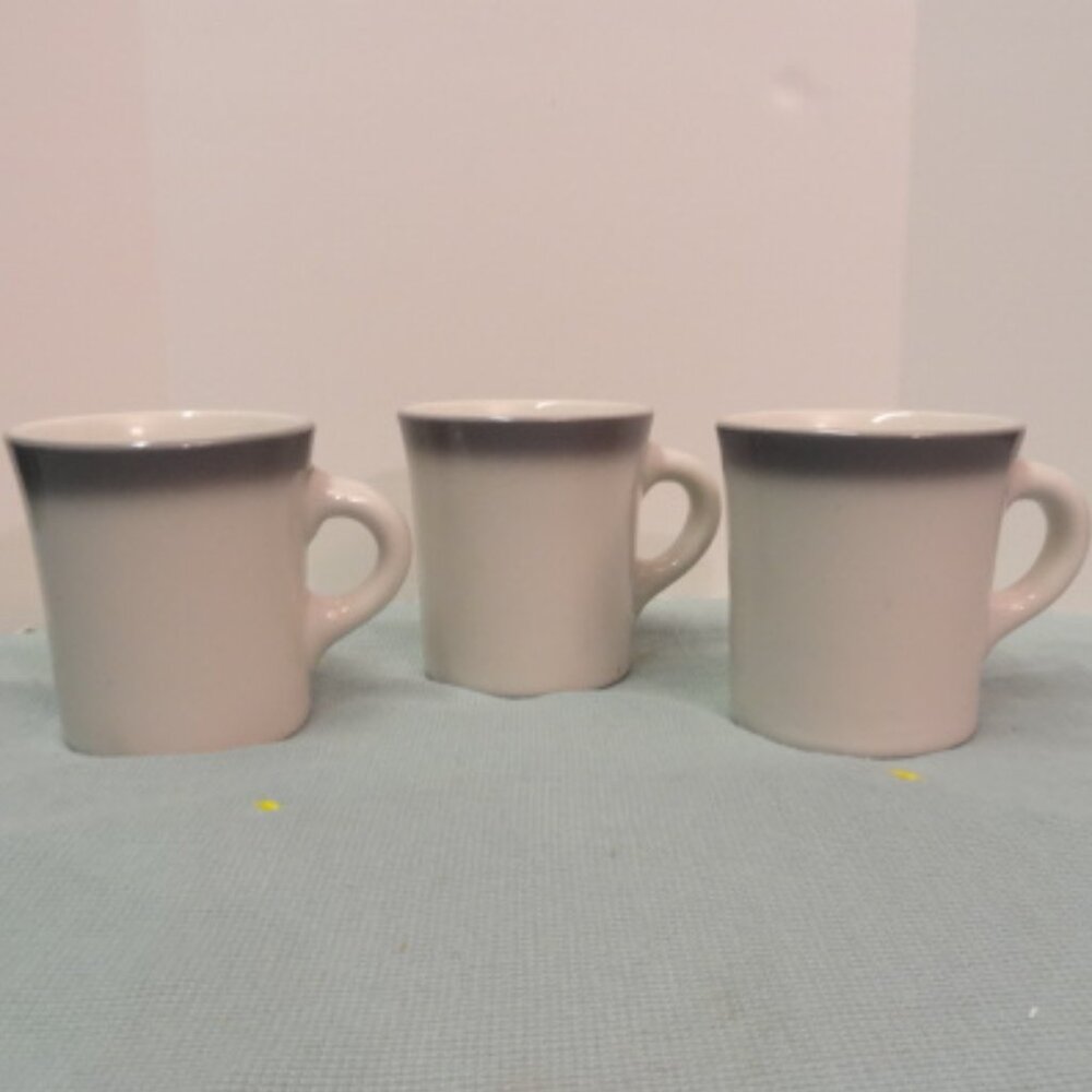 Set of 3 Vintage Shenango China CF-44 Coffee/Beverage Cups